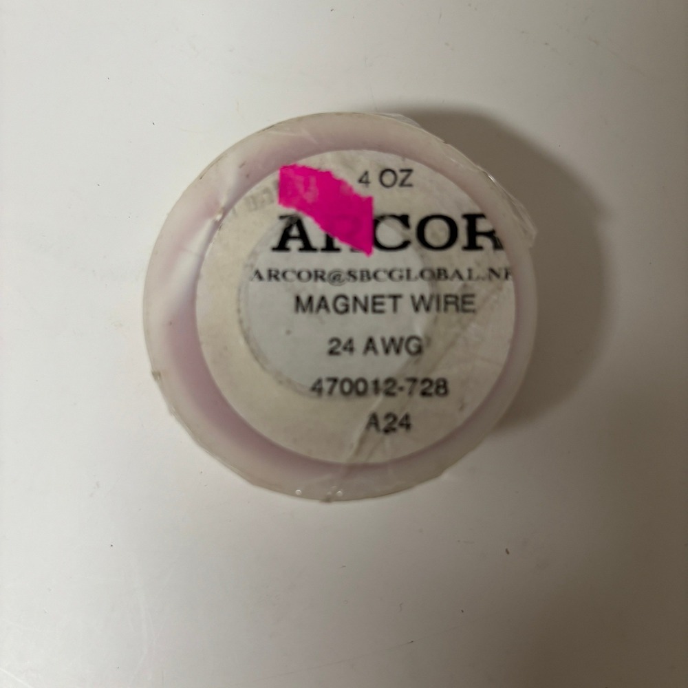 Arcor Magnet Wire 24 AWG 4 oz Red Enameled Copper Wire 470012-728 A24